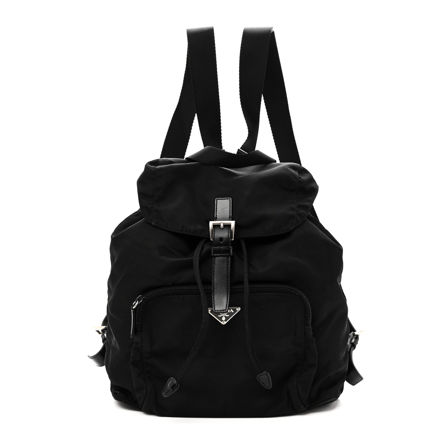 Tessuto Nylon Vela Cinch Backpack Black