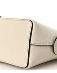 Textured Dollar Calfskin Web Small Ophidia Dome Shoulder Bag Mystic White