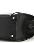 Drummed Calfskin Micro Luggage Black