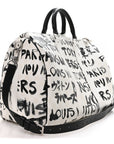Cowhide Damier LV Dynasty Keepall Bandouliere 50 White Black