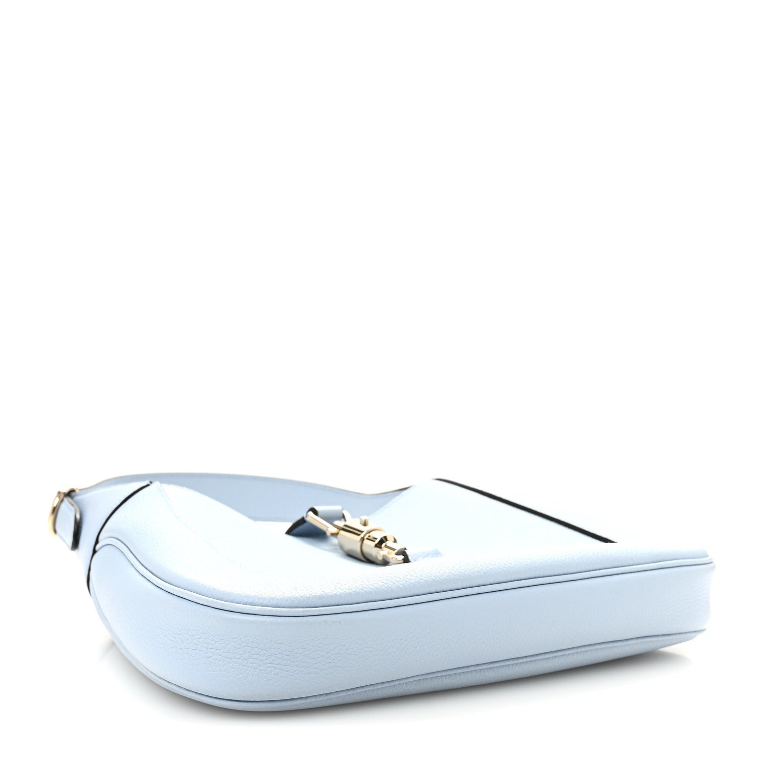 Grained Calfskin Web Medium Jackie 1961 Hobo Light Blue