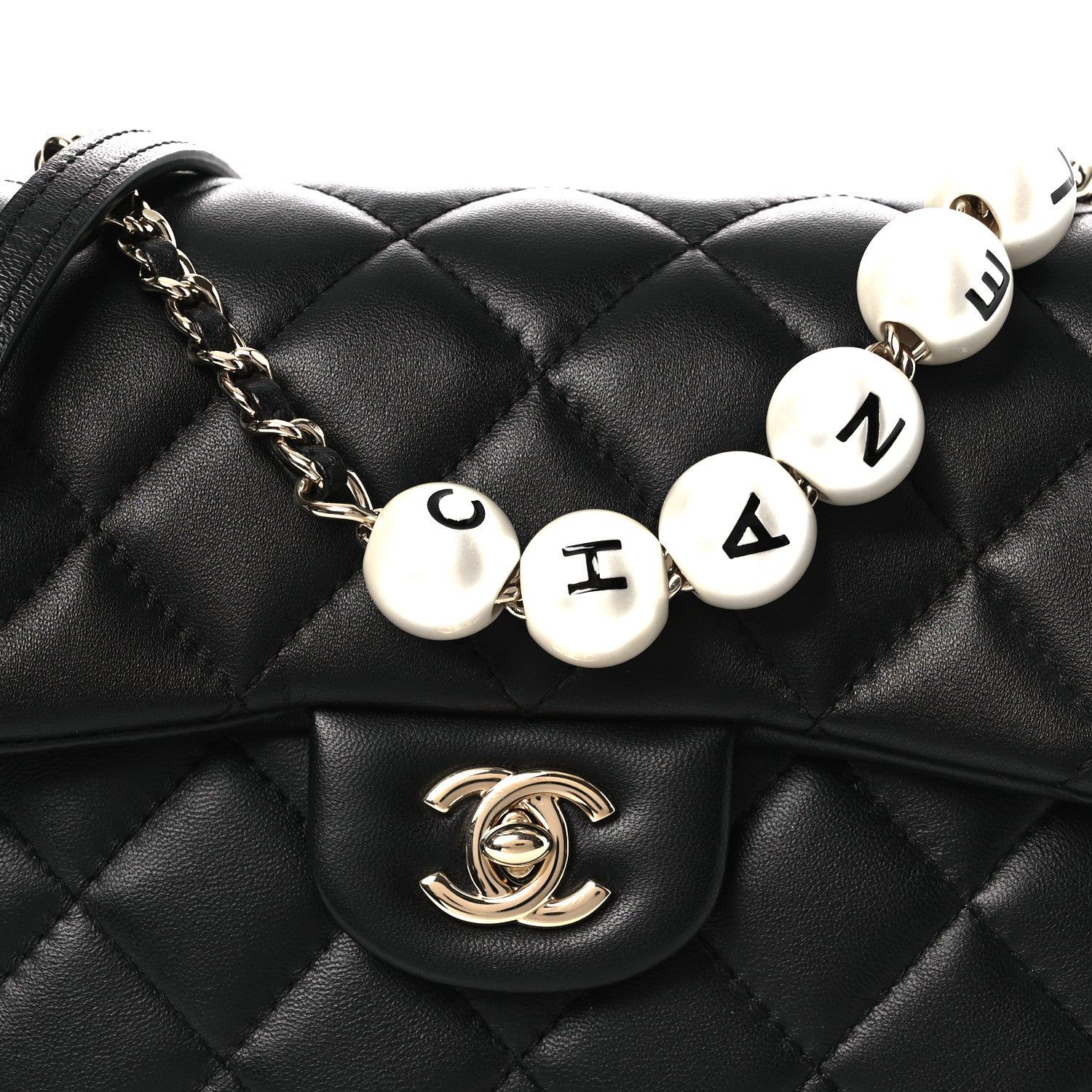 Lambskin Quilted Small My Precious Flap Black