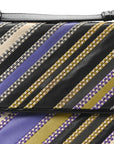 Nappa Striped Small Olimpia Black Multicolor