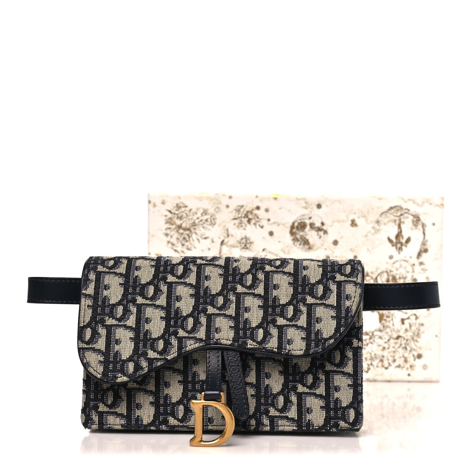 Oblique Saddle Belt Bag Blue