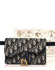 Oblique Saddle Belt Bag Blue