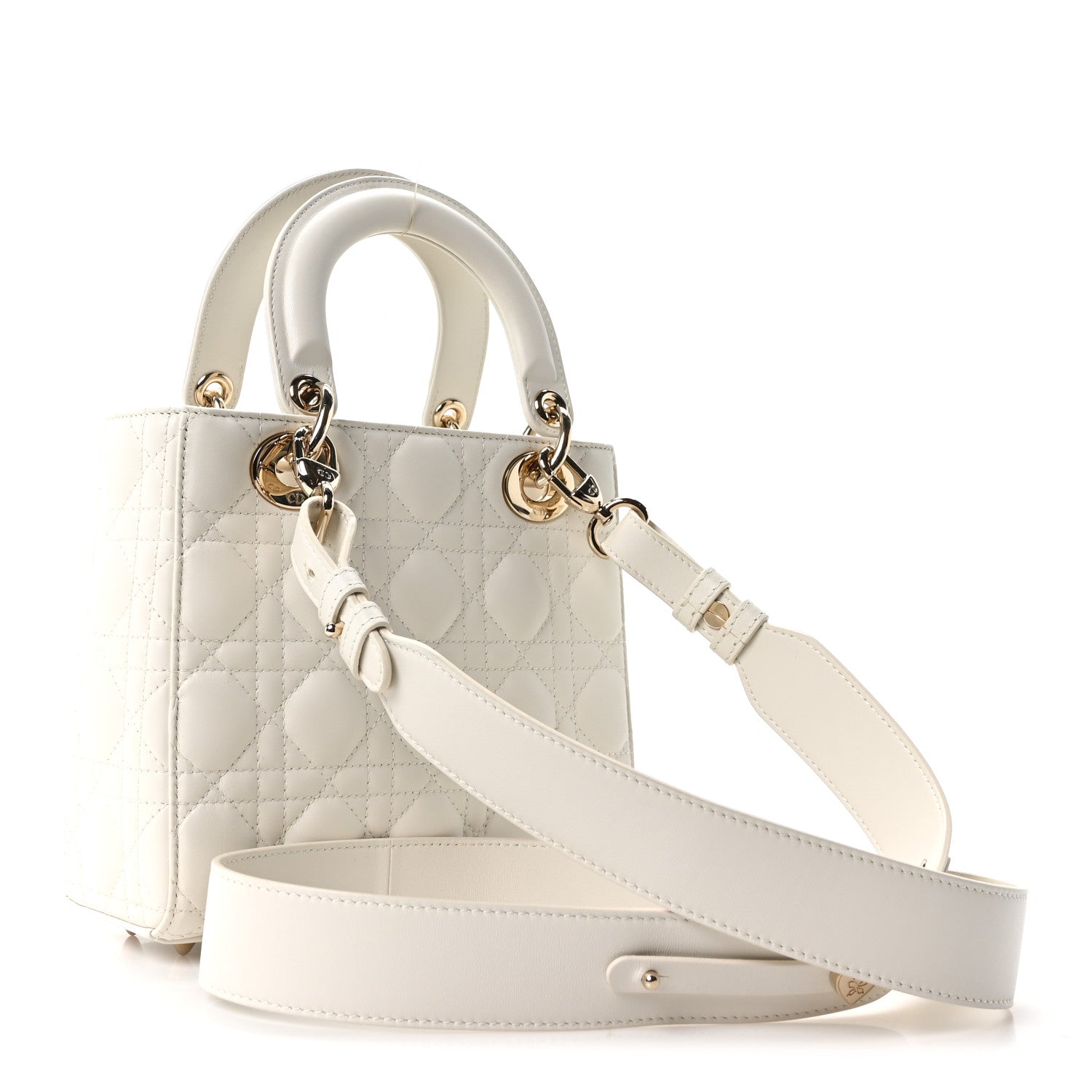 Lambskin Cannage Small My ABCD1OR Lady D1OR White