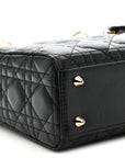 Lambskin Cannage Small My ABCD1OR Lady D1OR Black