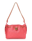 Caviar Quilted Mini CHNL 25 Handbag Coral