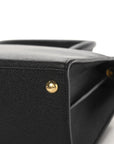 Grained Calfskin Medium St. Honore Tote Black