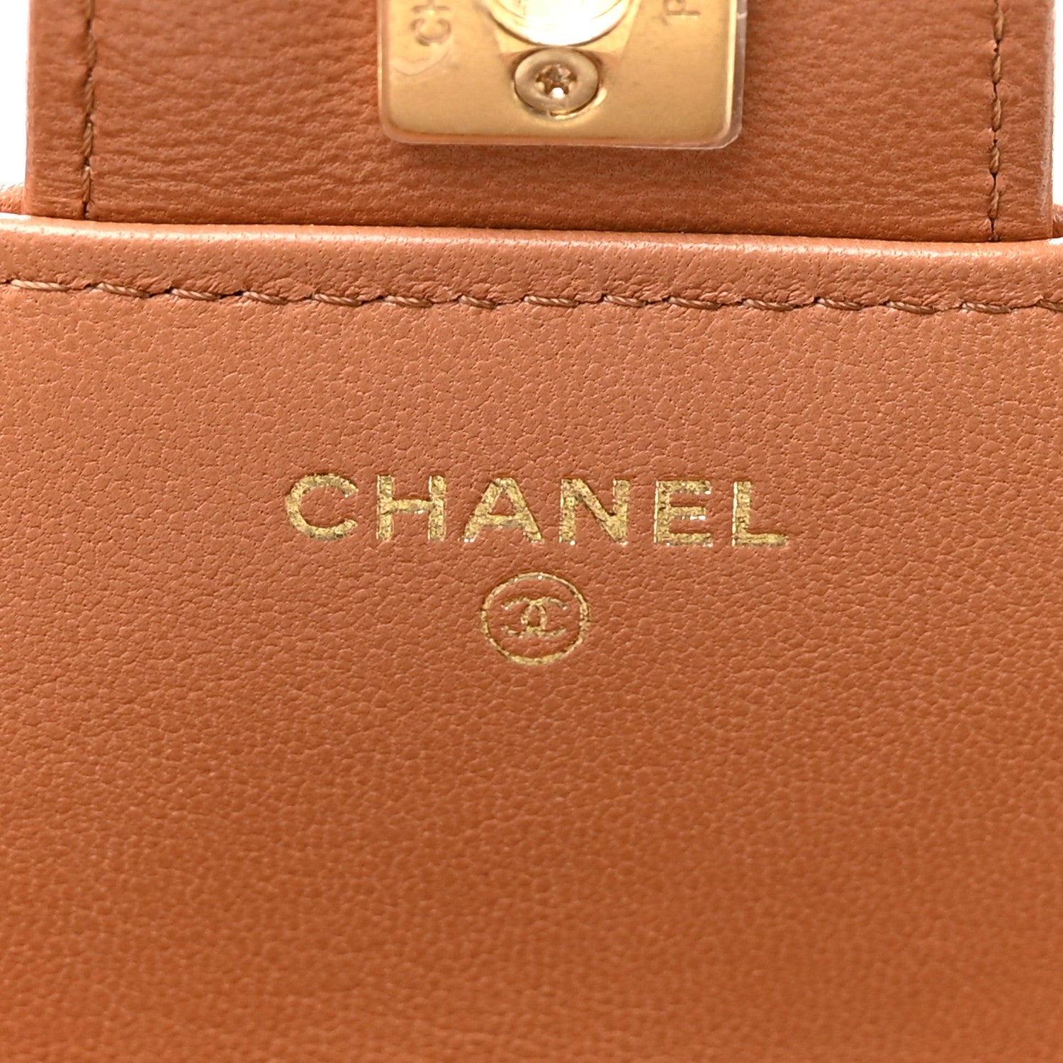 Lambskin Quilted Preppy Satchel Wallet On Chain WOC Brown