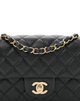 Lambskin Quilted Mini Rectangular Flap Black