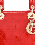 Patent Cannage Stitched Medium Lady D1OR Red