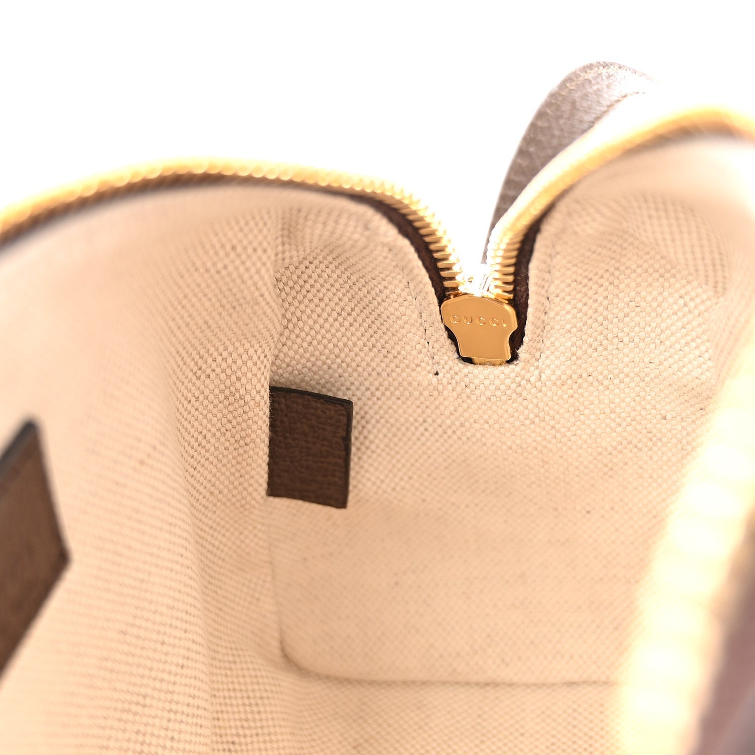 GG Supreme Monogram Textured Dollar Calfskin Web Super Mini Ophidia Top Handle Bowler Bag Beige Ebony New Acero