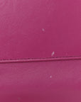 Smooth Calfskin Suede Medium Reversible Monogram Kate Satchel Rose Rubis