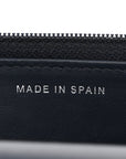 Patent Quilted Wallet On Chain WOC Navy Blue
