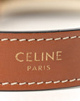 Canvas Calfskin Ava Triomphe Shoulder Bag Red
