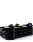 French Calfskin Intrecciato City Knot Bag Sapphire
