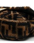 Shearling Vitello Dolce Macro FF 1974 Baguette Tobacco Black
