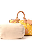 Calfskin Monogram Speedy P9 Bandouliere 25 Jaune Mat