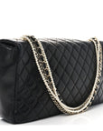Lambskin Quilted Medium Westminster Pearl Flap Black
