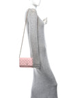Caviar Quilted Wallet on Chain WOC Light Pink