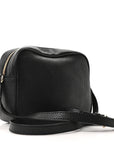 Pebbled Calfskin Small Soho Disco Bag Black