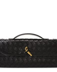 Nappa Intrecciato Long Andiamo Top Handle Clutch Fondant