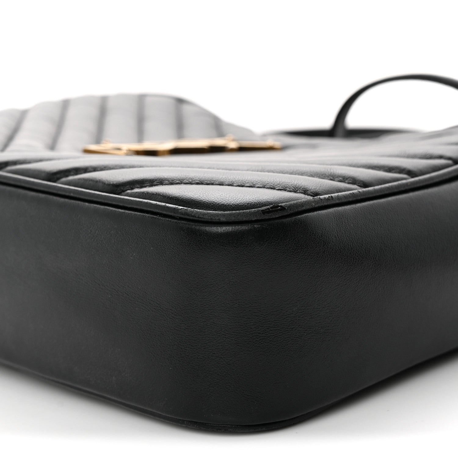 Calfskin Matelasse Monogram Lou Camera Bag Black