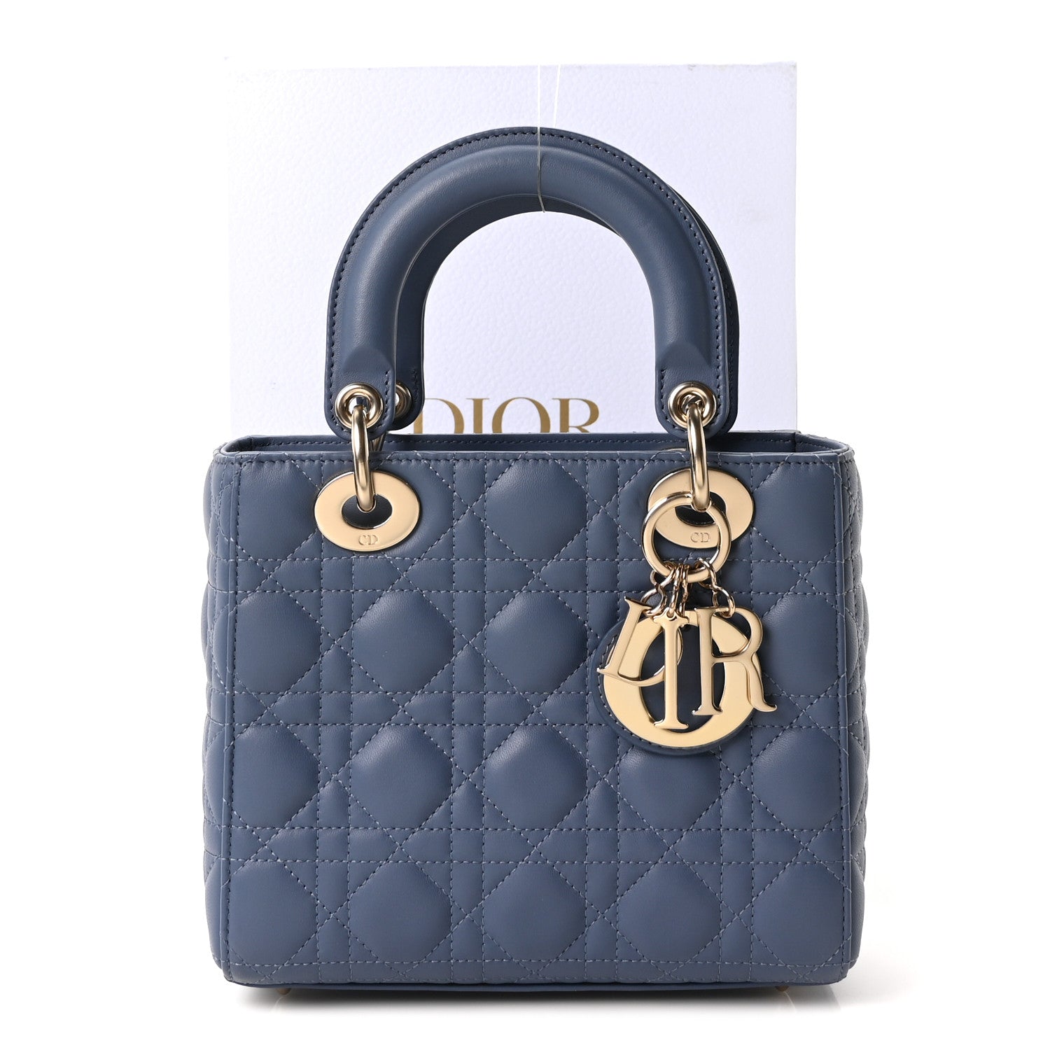 Lambskin Cannage Small My ABCD1OR Lady D1OR Blue