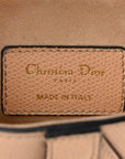Grained Calfskin Mini Saddle Bag Beige