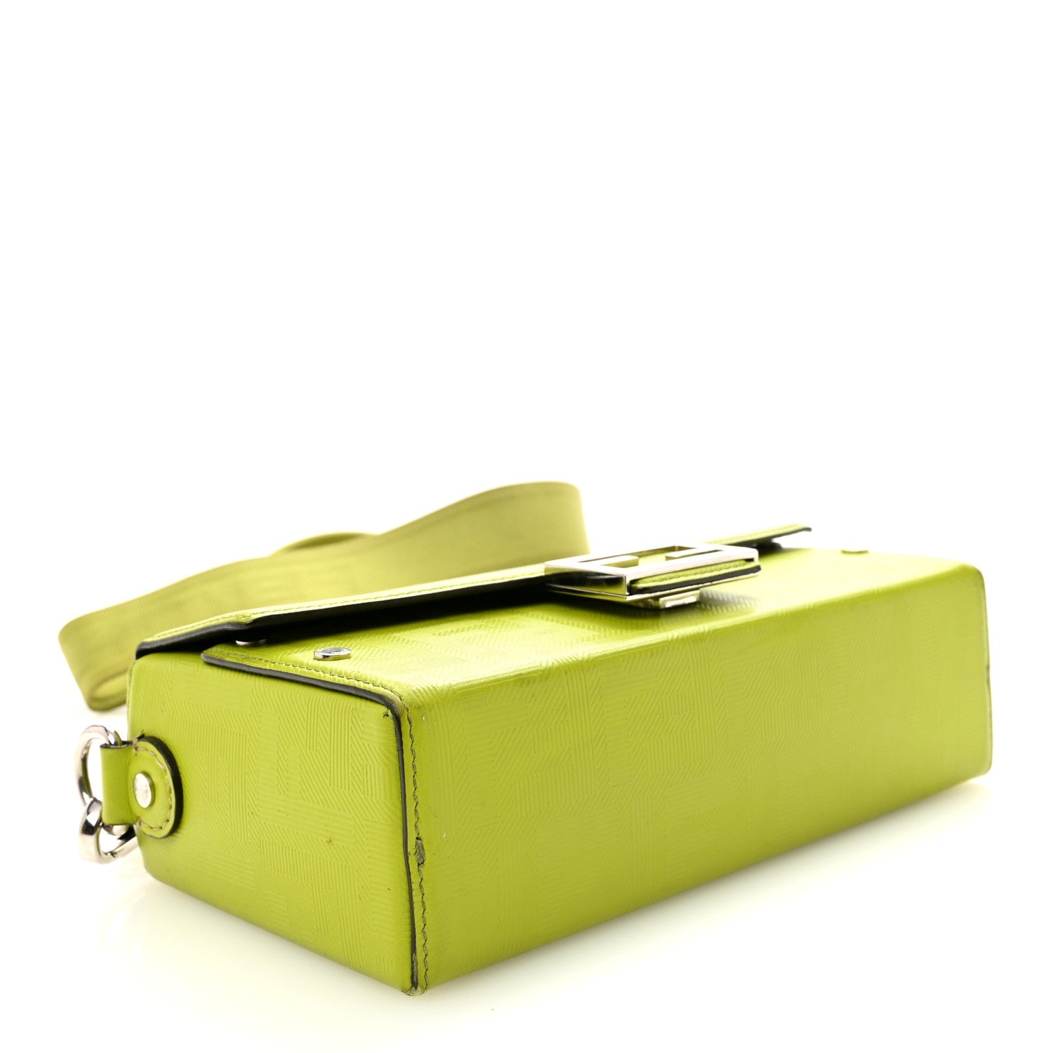 Vitello King FF Lines Embossed Baguette Soft Trunk Wasabi