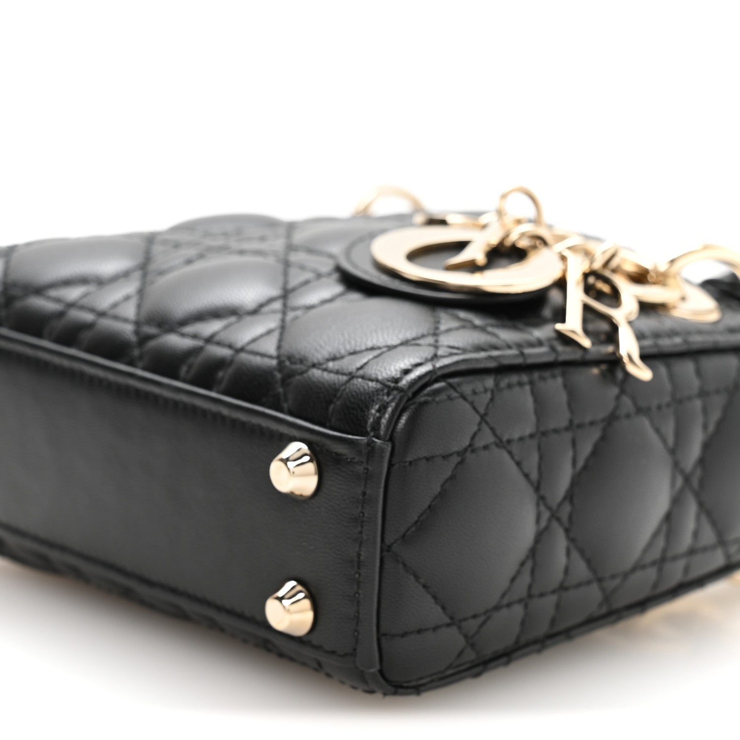 Lambskin Cannage Micro Lady D1OR Black