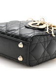 Lambskin Cannage Micro Lady D1OR Black