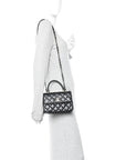Lambskin Quilted Small Trendy CC Dual Handle Flap Bag Black