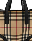 House Check Studded Small Tote Black