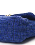 Tweed Quilted Large CHNL 19 Flap Blue
