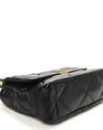 Lambskin Quilted Large CHNL 19 Flap Black