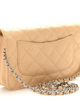 Caviar Quilted Wallet on Chain WOC Beige