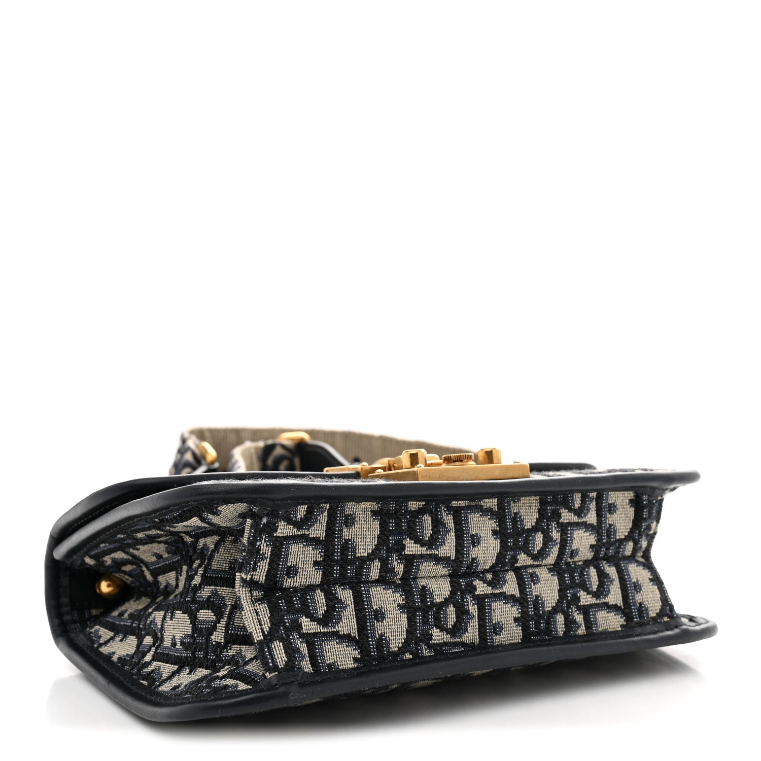 Oblique Small D1ORAddict Flap Bag Navy Blue