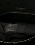 Grained Lambskin Monogram Large Niki Chain Satchel Black