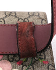 GG Supreme Monogram Blooms Dionysus Belt Bag Beige Multicolor Dry Rose