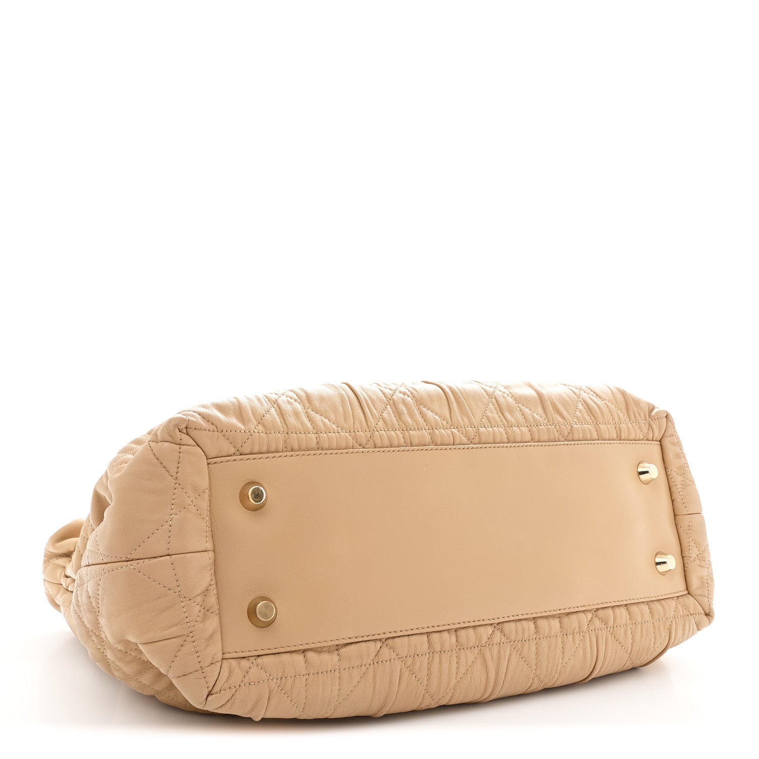 Gaufre Lambskin Cannage Delices Tote Beige
