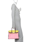 Chevre Mysore Horseshoe Birkin 30 Rose Confetti Anemone Lime