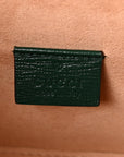 Azalea Calfskin Small Padlock Bamboo Shoulder Bag Vintage Green