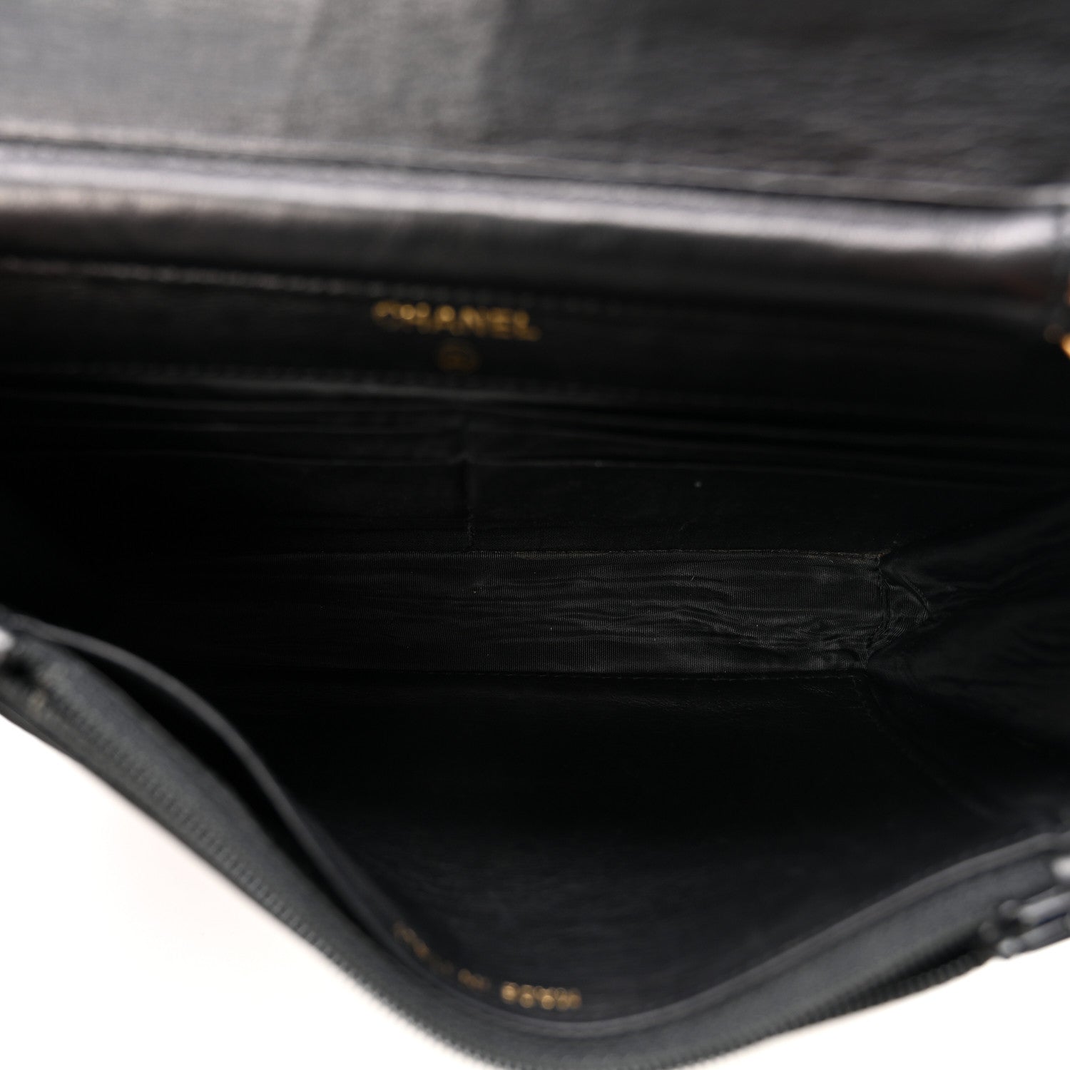 Lambskin Timeless CC Wallet On Chain WOC Black