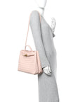 Nappa Intrecciato Medium Andiamo Shoulder Bag Lotus
