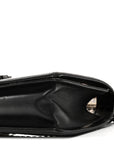 PVC Thread Woven Medium Boy Flap Black