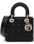 Lambskin Cannage Small My ABCD1OR Lady D1OR Black