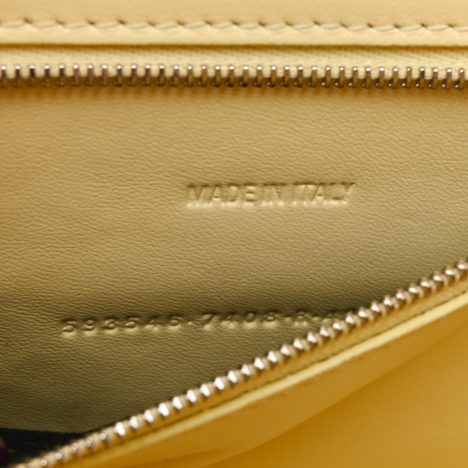 Calfskin Crocodile Embossed Small Hourglass Top Handle Bag Pale Yellow