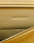 Calfskin Crocodile Embossed Small Hourglass Top Handle Bag Pale Yellow